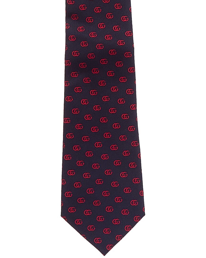 Gucci Navy GG Silk Tie