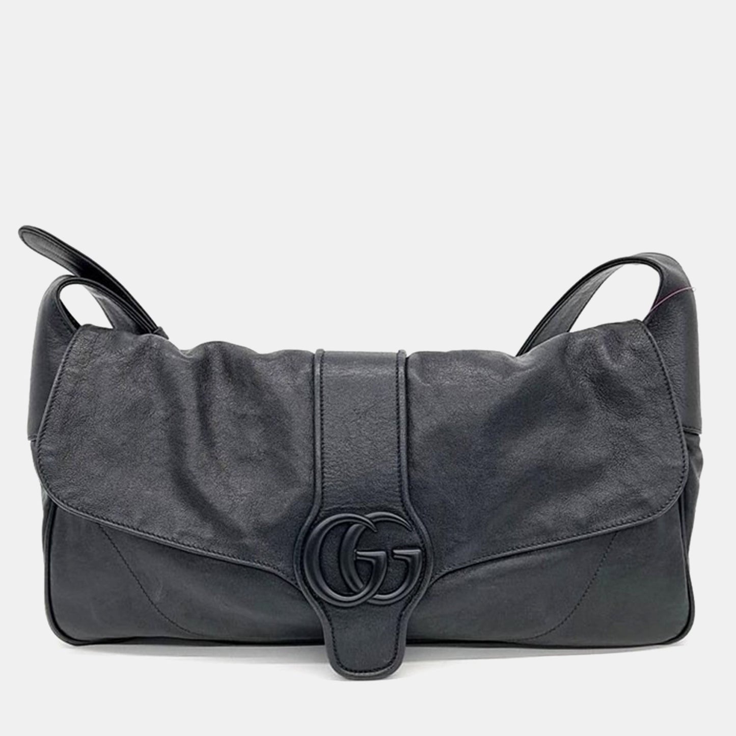 Luxury Gucci Trending 2025 Black Leather Aphrodite Medium Shoulder Bag
