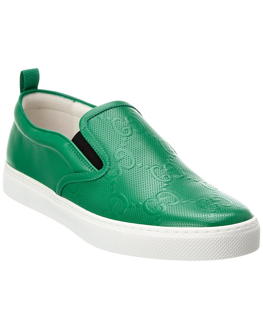 Luxury Gucci Trending 2025 GG Embossed Leather Slip-On Sneaker