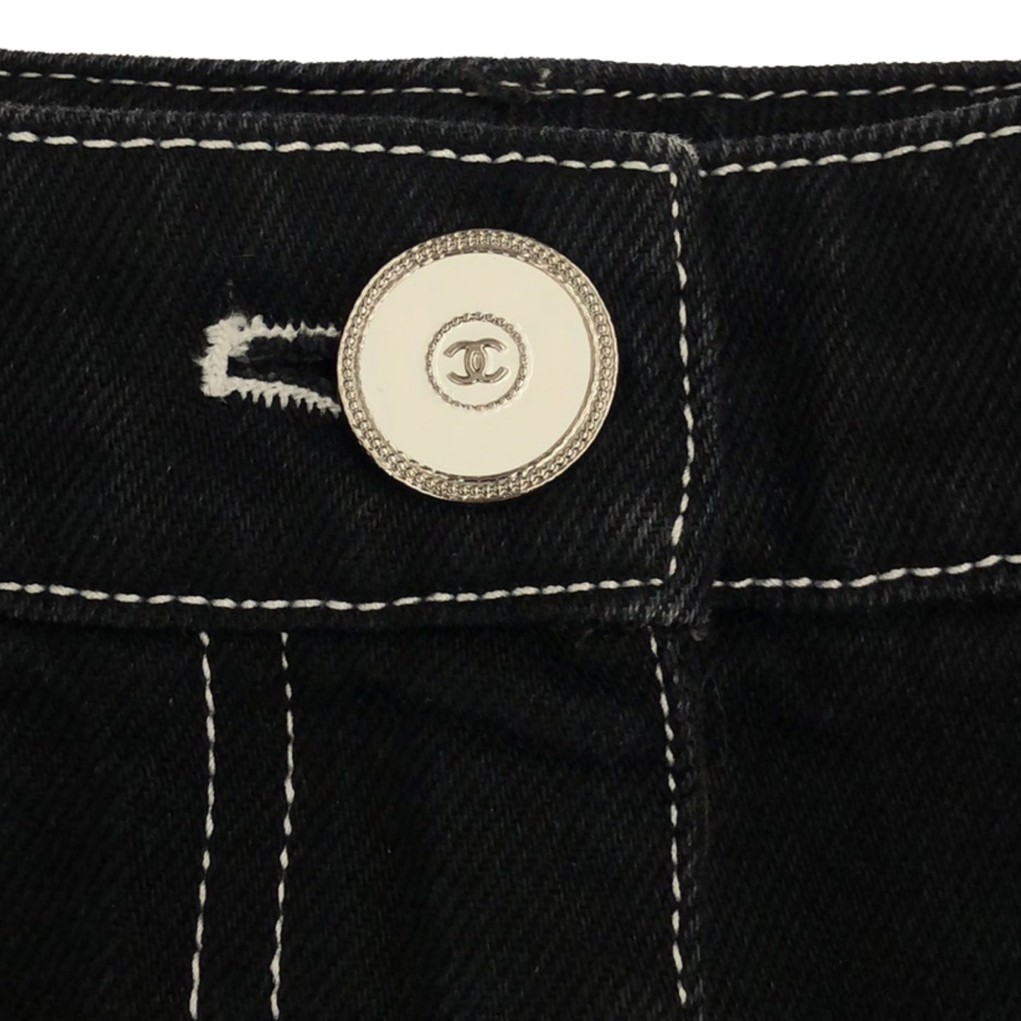 Chanel Denim Clothes Bottoms Cotton Black P74475V67295