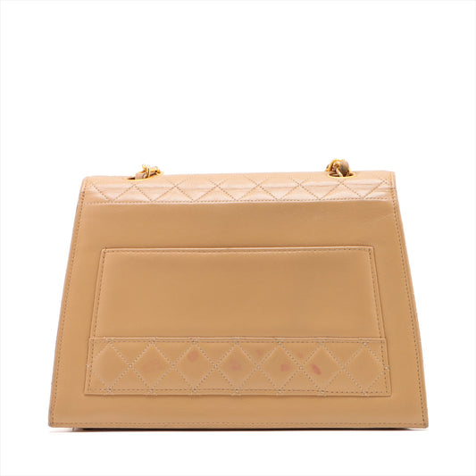 Chanel Matrasse Single Flap Single Chain Bag Beige G 1st Turn-Lock Speech