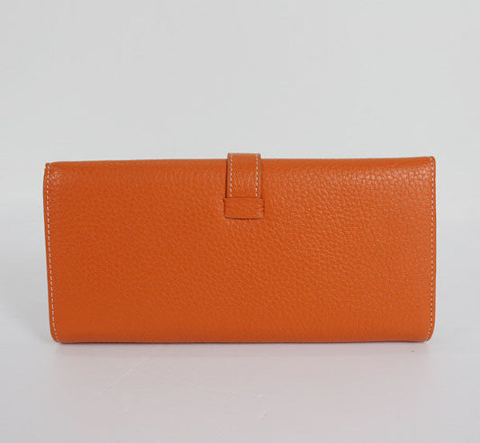 Luxury Hermes Wallet H514 Wallet Lambskin Orange