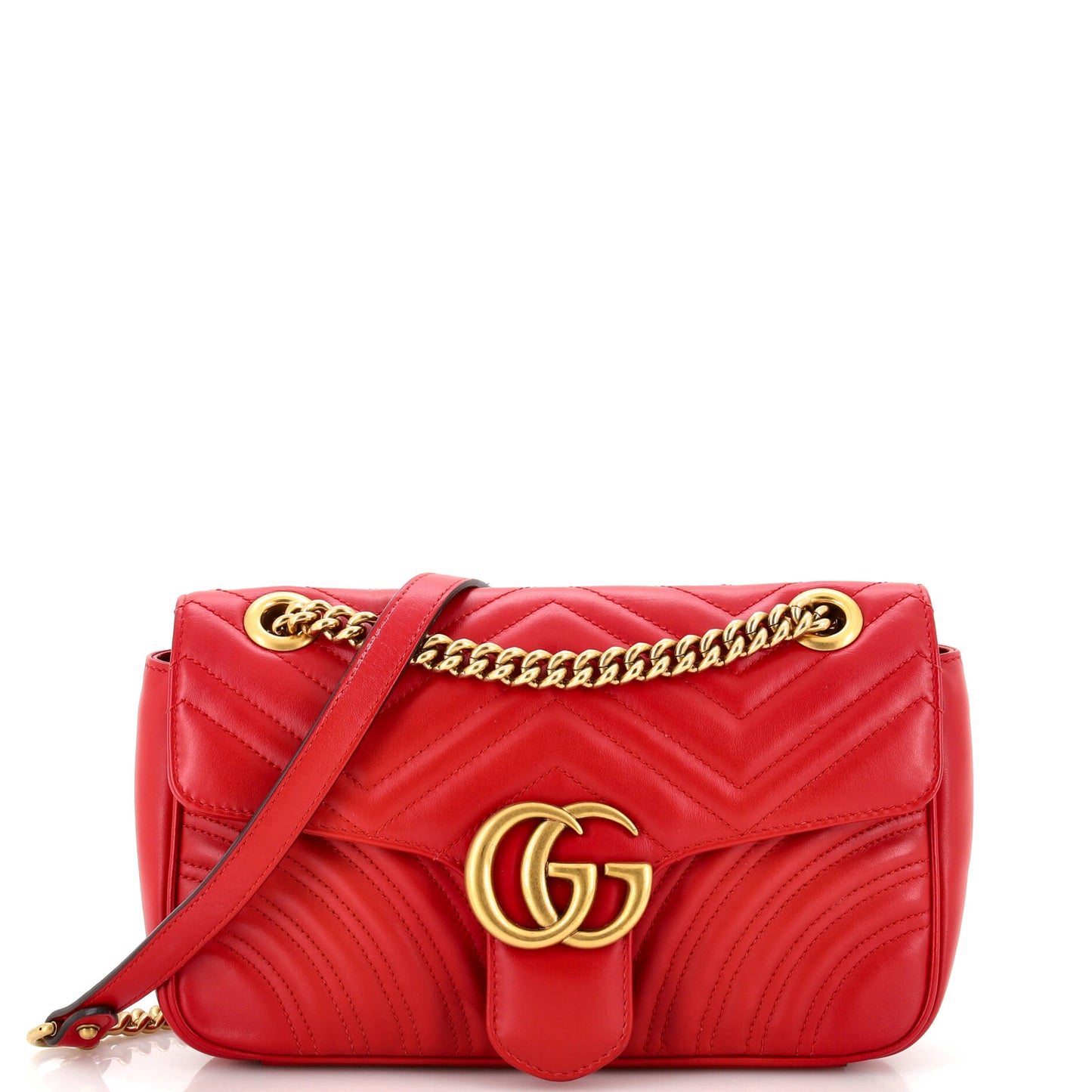 Luxury Gucci Trending 2025 GG Marmont Flap Bag Matelasse Leather Small