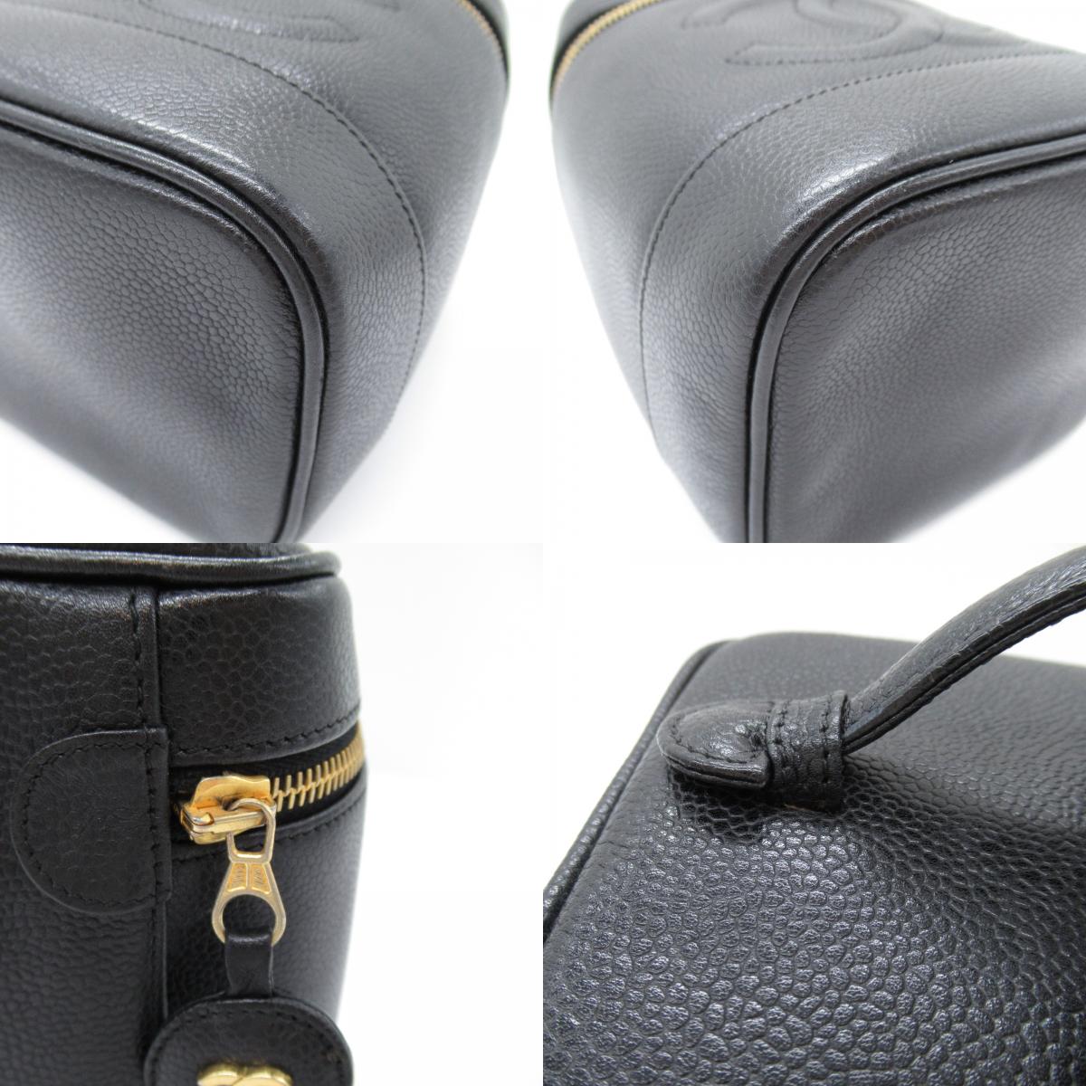 Chanel Laminated Vanity Bag Cabia S Black Box