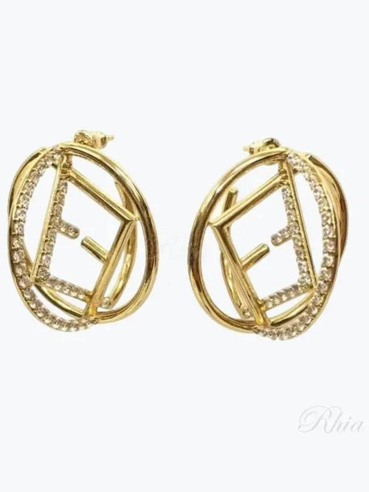 Luxury Fendi Women's F Is Luxury Fendi Earrings Gold