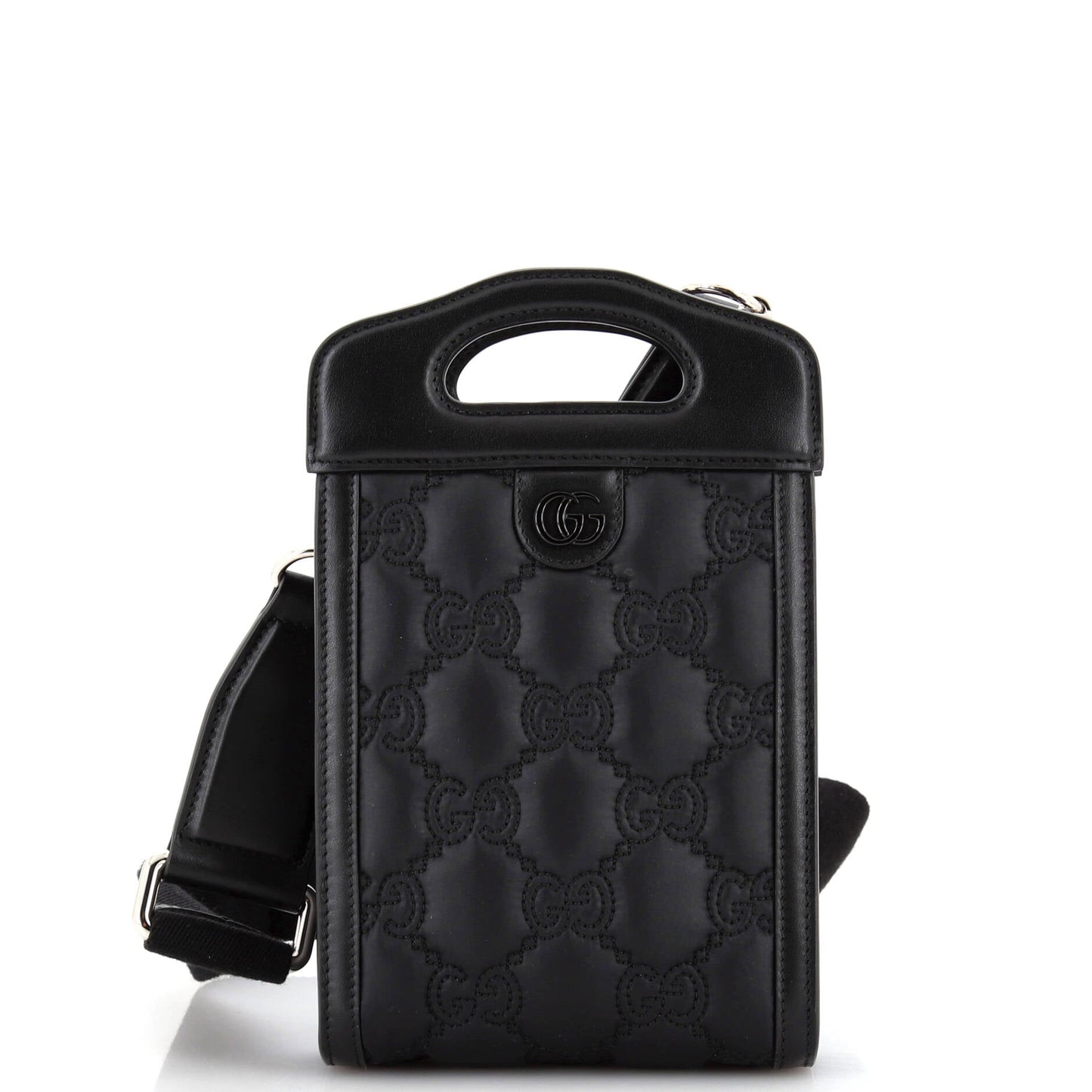 Luxury Gucci Trending 2025 Top Handle Crossbody Bag GG Embossed Matelasse Nylon with Leather Mini