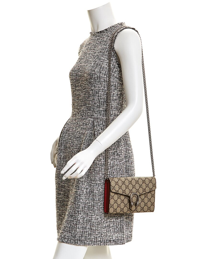 Luxury Gucci Trending 2025 Dionysus GG Supreme Canvas Wallet On Chain