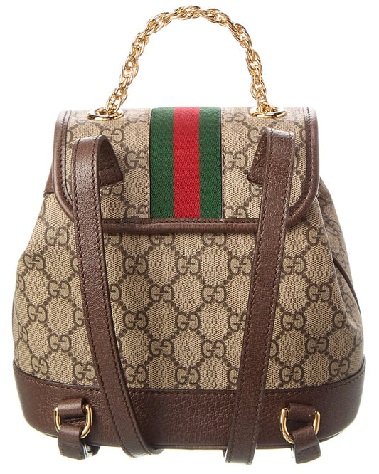 Luxury Gucci Trending 2025 Ophidia Mini GG Supreme Canvas & Leather Backpack