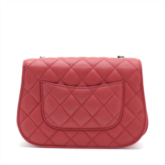 Chanel Matrasse Leather Chain Shoulder Bag Red Silver G 23rd