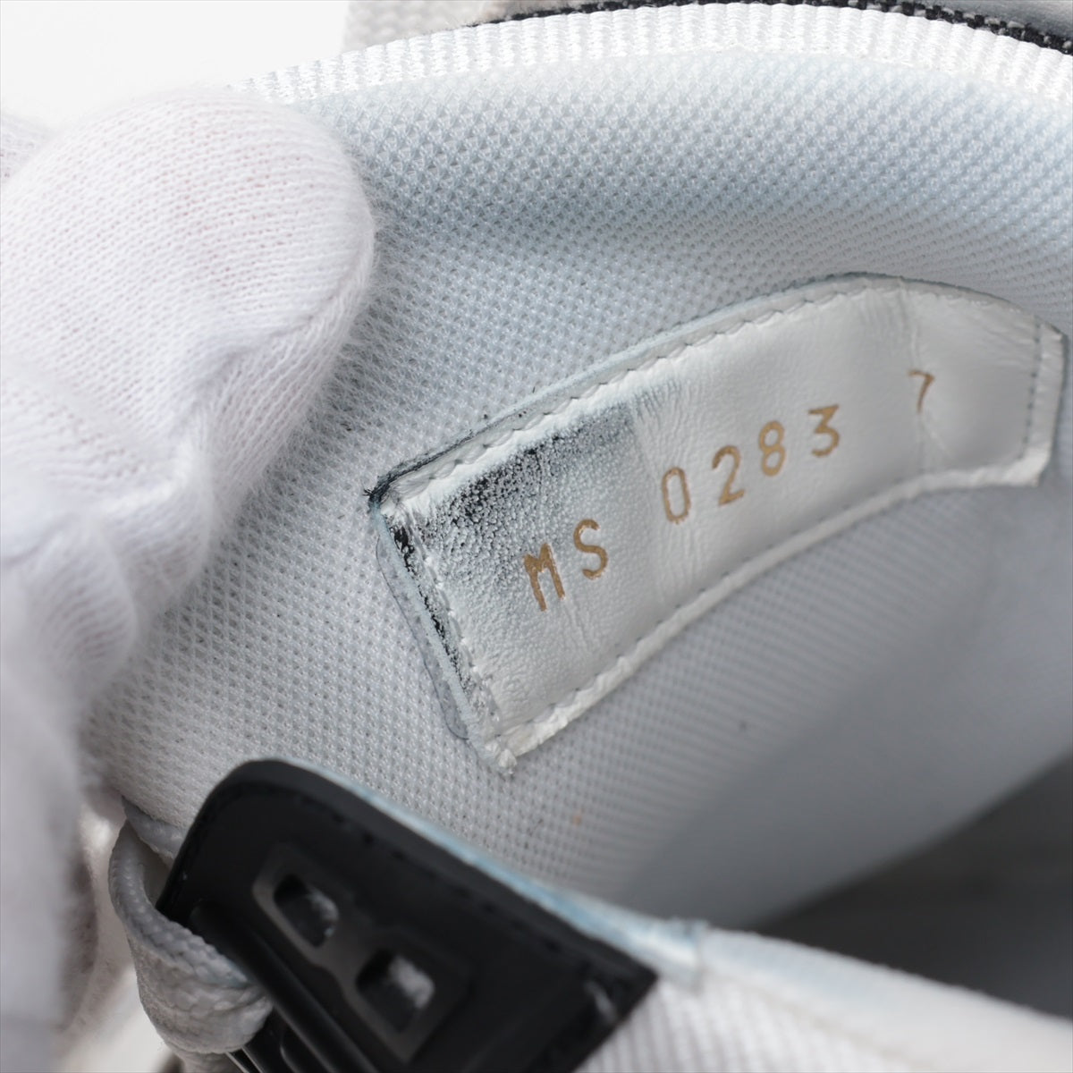 Louis Vuitton LV Trainer Line 23 Years Denim Leather Trainers 7 Men Black × White MS0283 Monogram