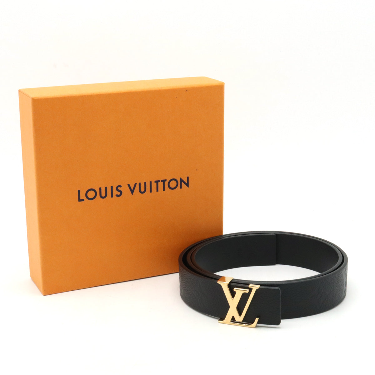 LOUIS VUITTON Louis Vuitton Monogram Emplant Belt LV iconic 30MM Reverseible Black Noneir Black #85 85/34 M0328V