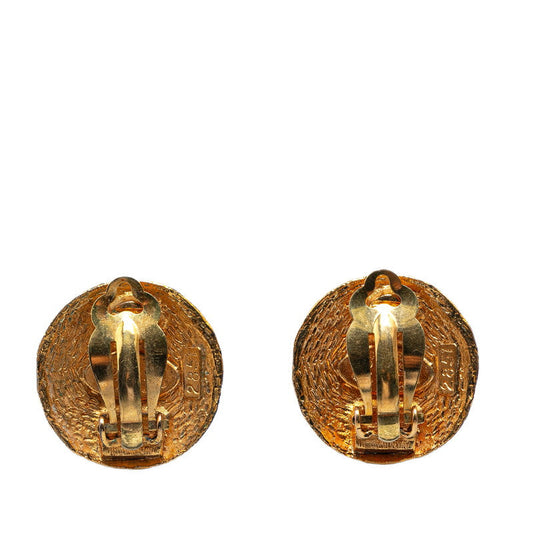 Chanel Vintage Coco Mark Earrings Gold