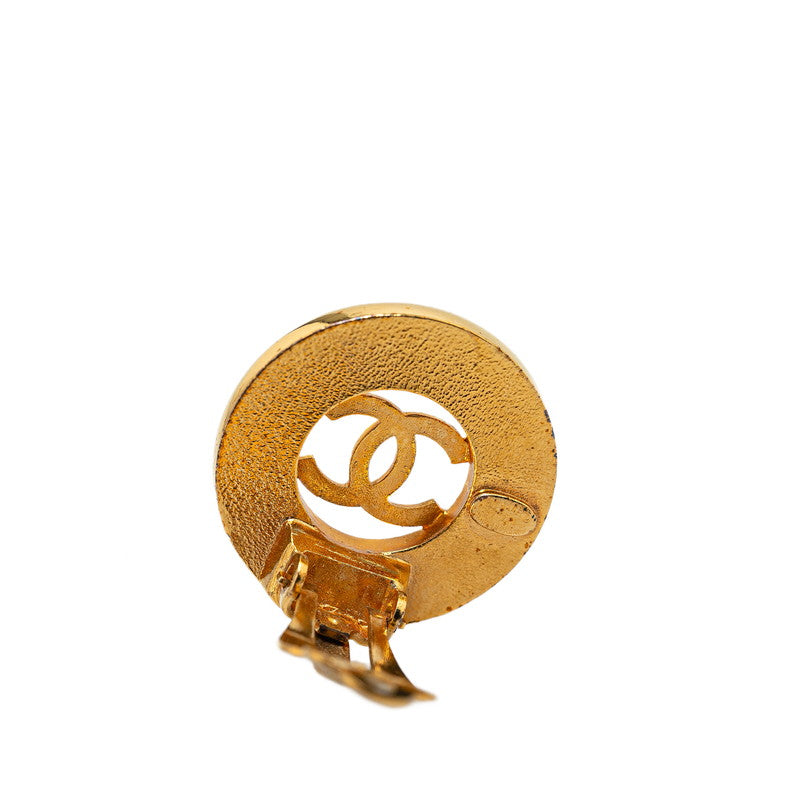 Chanel Vintage Coco Mark Earrings Gold