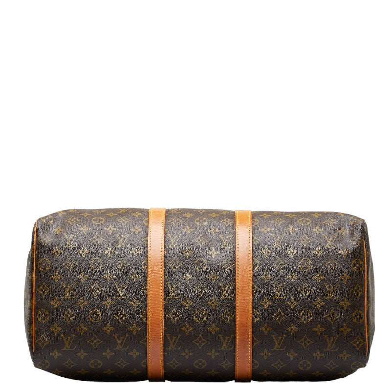 Louis Vuitton Monogram Keepall 50 Boston Bag M41426 Brown PVC Leather Louis Vuitton