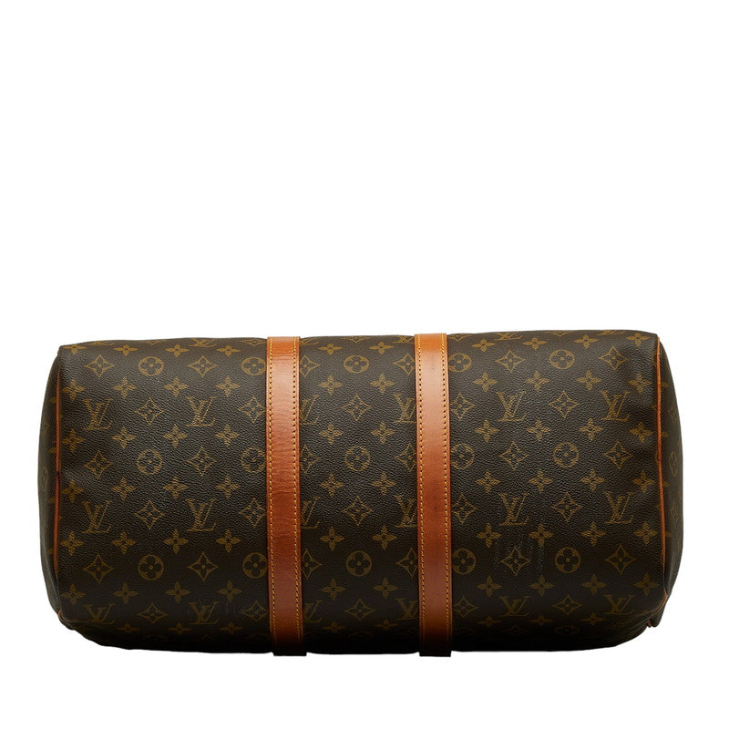 Louis Vuitton Monogram Keepall 45 Boston Bag M41428 Brown PVC Leather Louis Vuitton