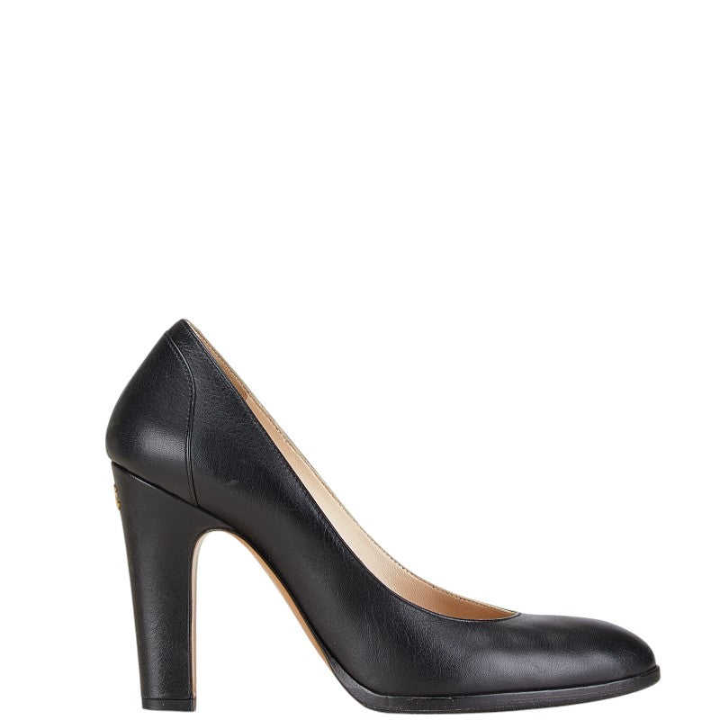 Chanel Coco Mark Leather Pumps Black