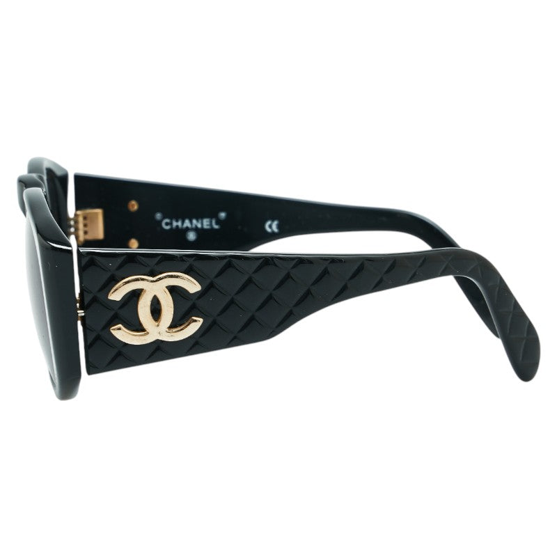 Chanel Coco Mark Matelasse Sunglasses Black