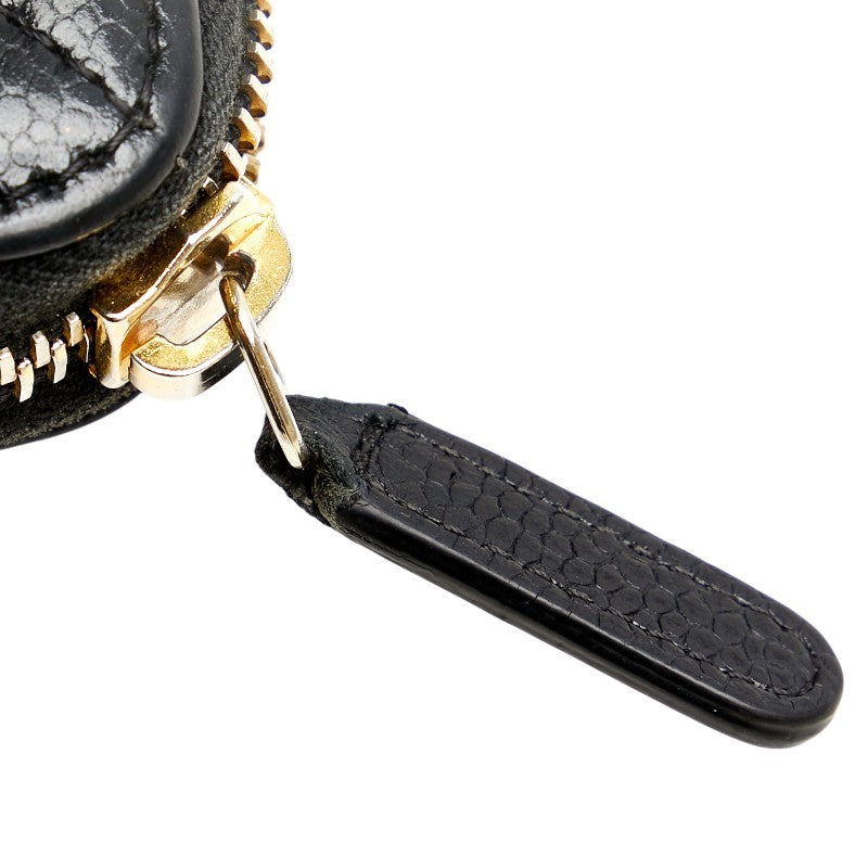Chanel Caviar Skin Round Zip Wallet