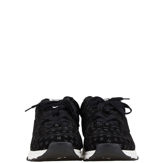 Chanel Coco Mark Leather Sneakers Black
