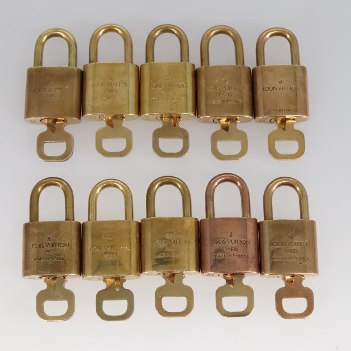 LOUIS VUITTON Padlock 10set metal Gold Tone LV 100046