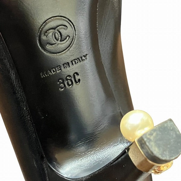 Chanel G28962 Faux Pearl High Heel Pumps