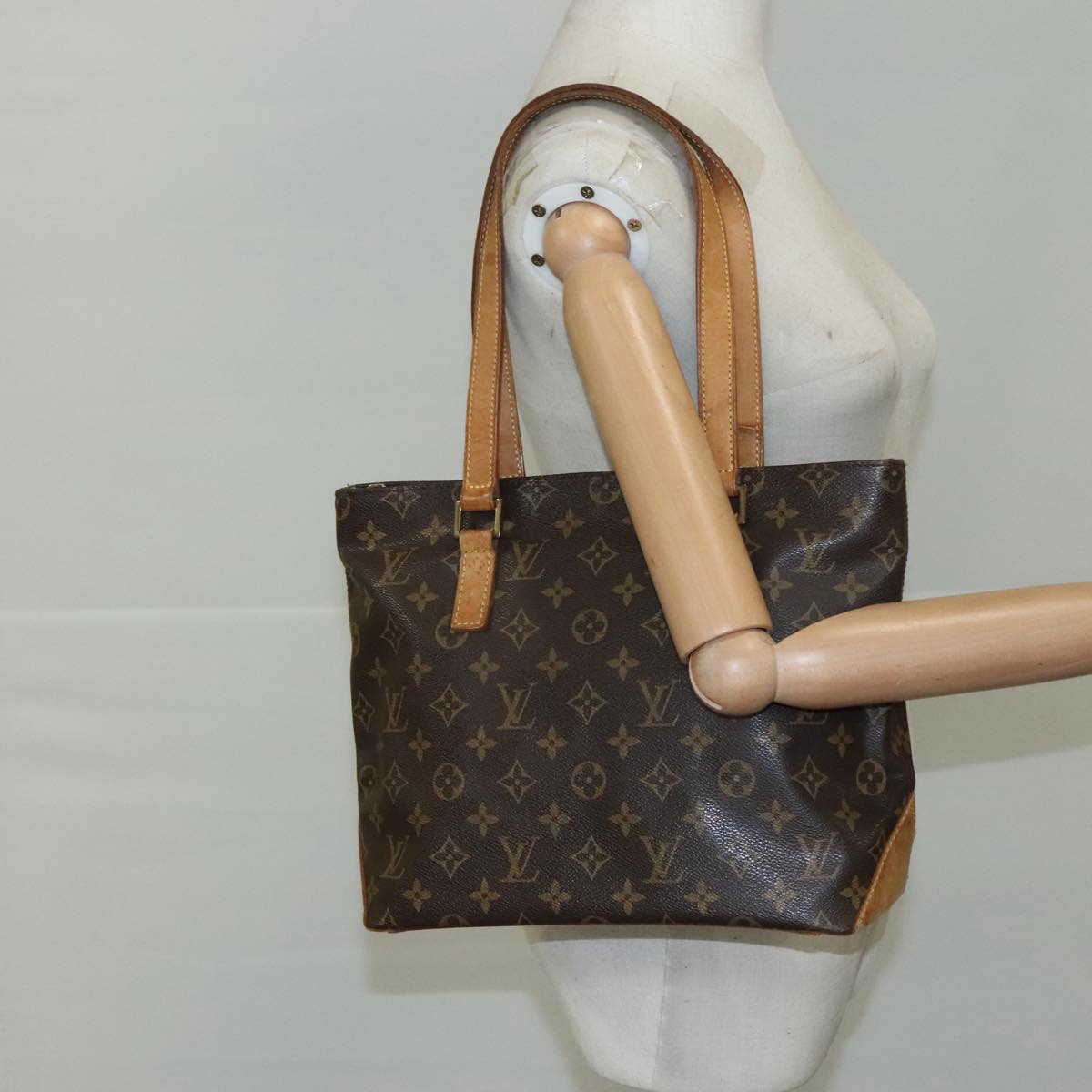 LOUIS VUITTON Monogram Cabas Piano Tote Bag M51148 LV 105858