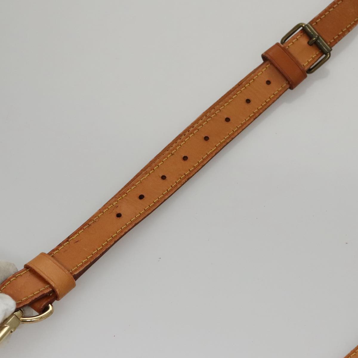 LOUIS VUITTON Adjustable Shoulder Strap Leather 40.2""-47.2"" Beige 107583