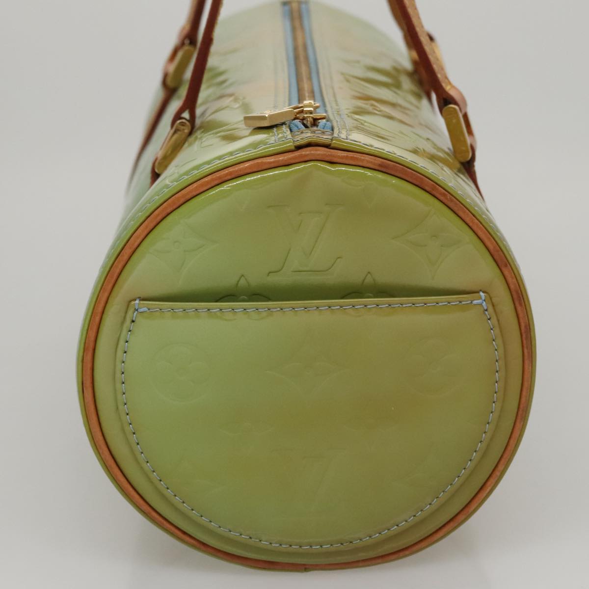 LOUIS VUITTON Monogram Vernis Bedford Hand Bag Baby Blue M91007 LV 107760