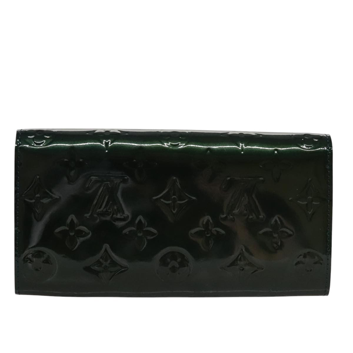 LOUIS VUITTON Vernis Portefeiulle Sarah Long Wallet Bluenuit M93667 107764