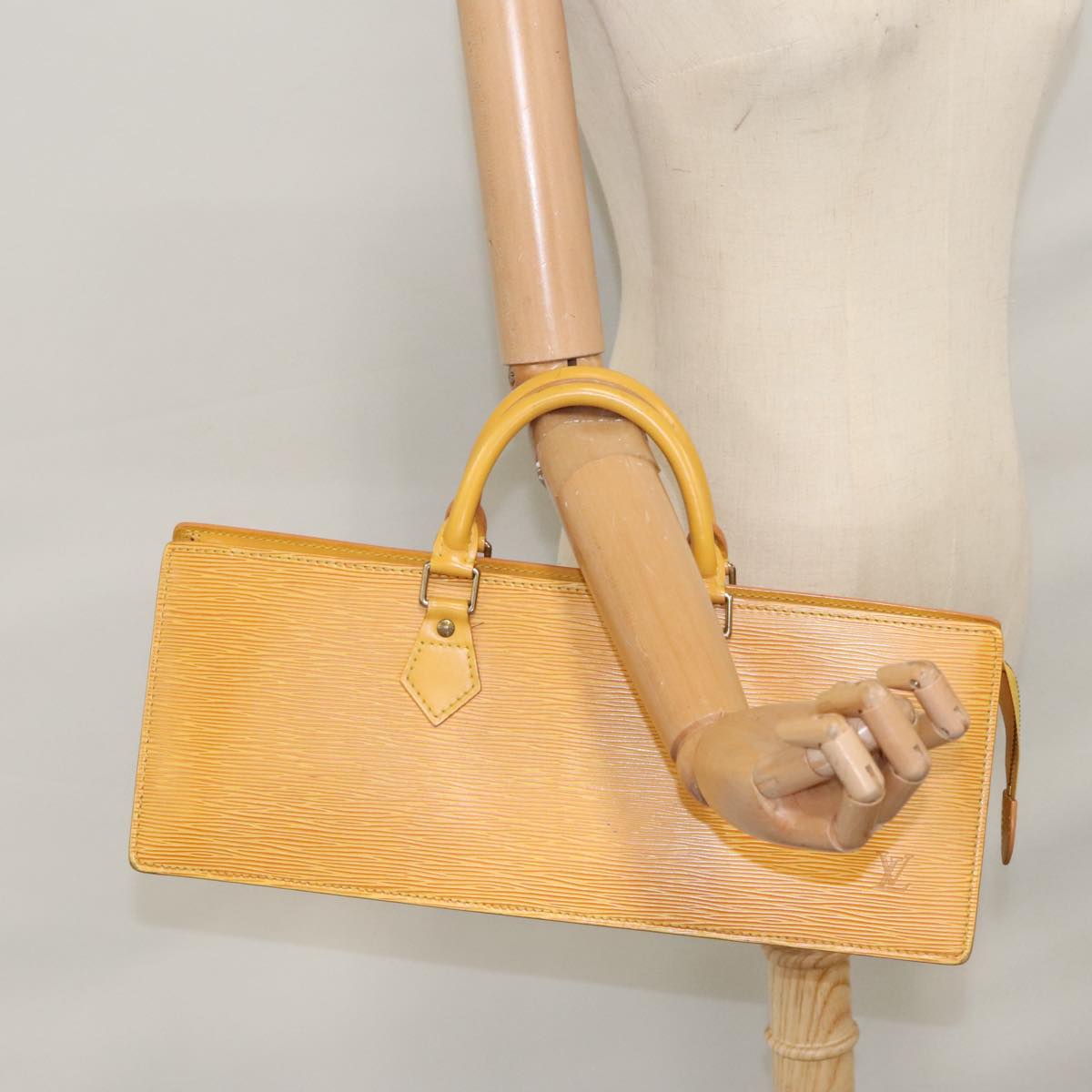 LOUIS VUITTON Epi Sac Triangle Hand Bag Yellow M52099 LV 107994