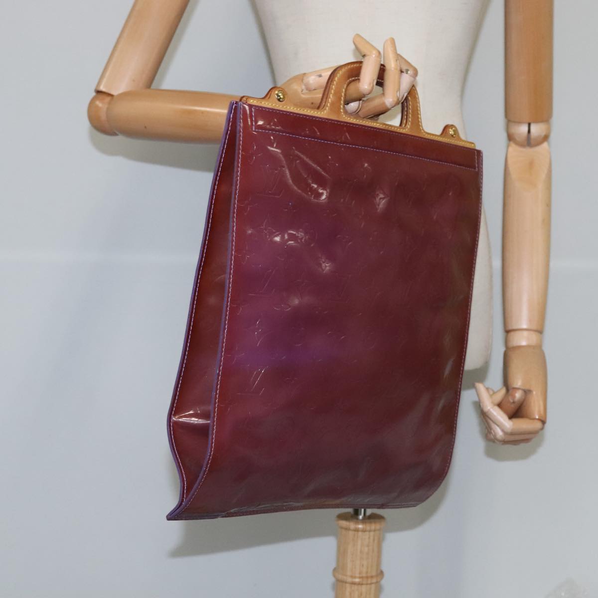 LOUIS VUITTON Monogram Vernis Stanton Tote Bag Purple Viole M91079 108114