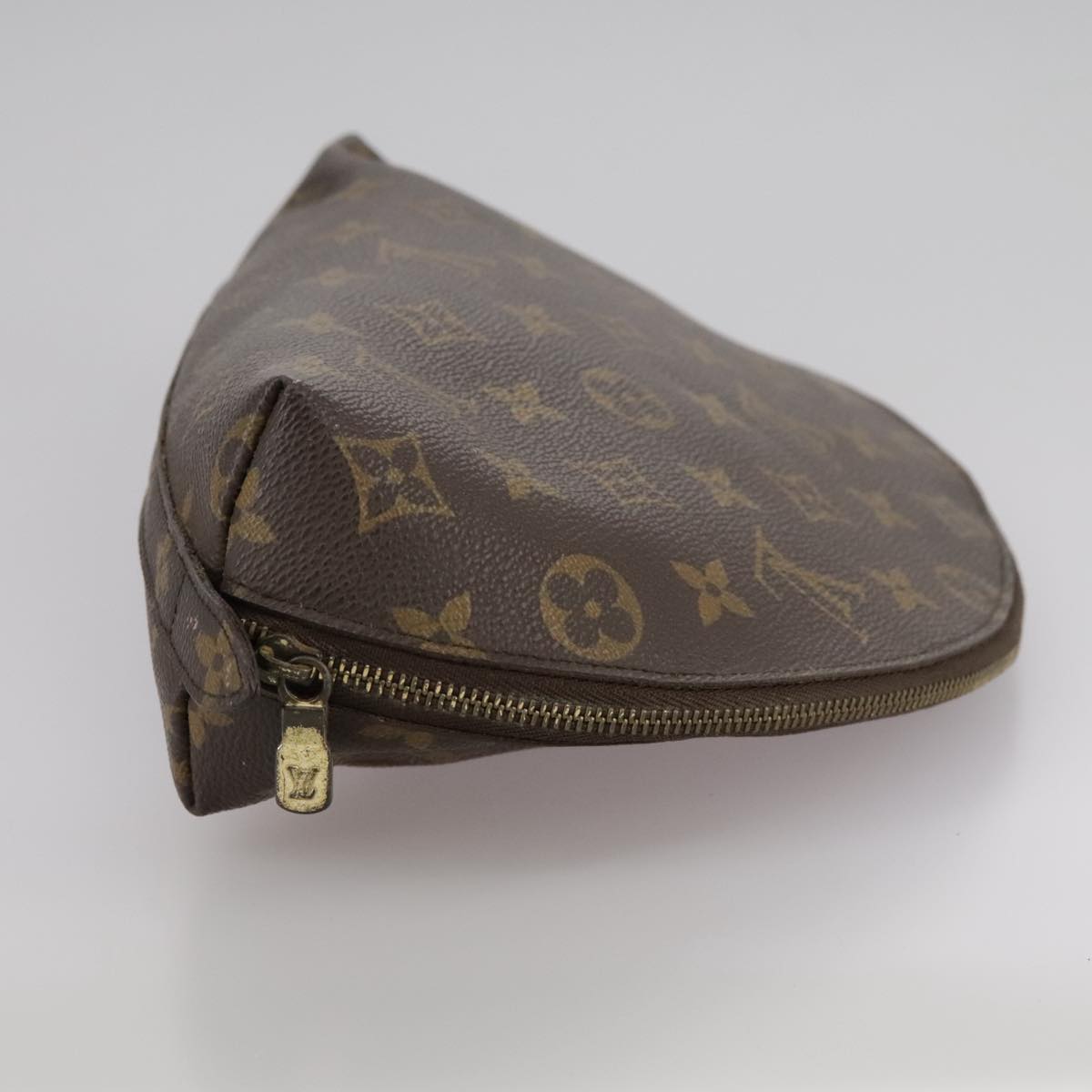 LOUIS VUITTON Monogram Trousse Demi Ronde Cosmetic Pouch M47520 LV 108551
