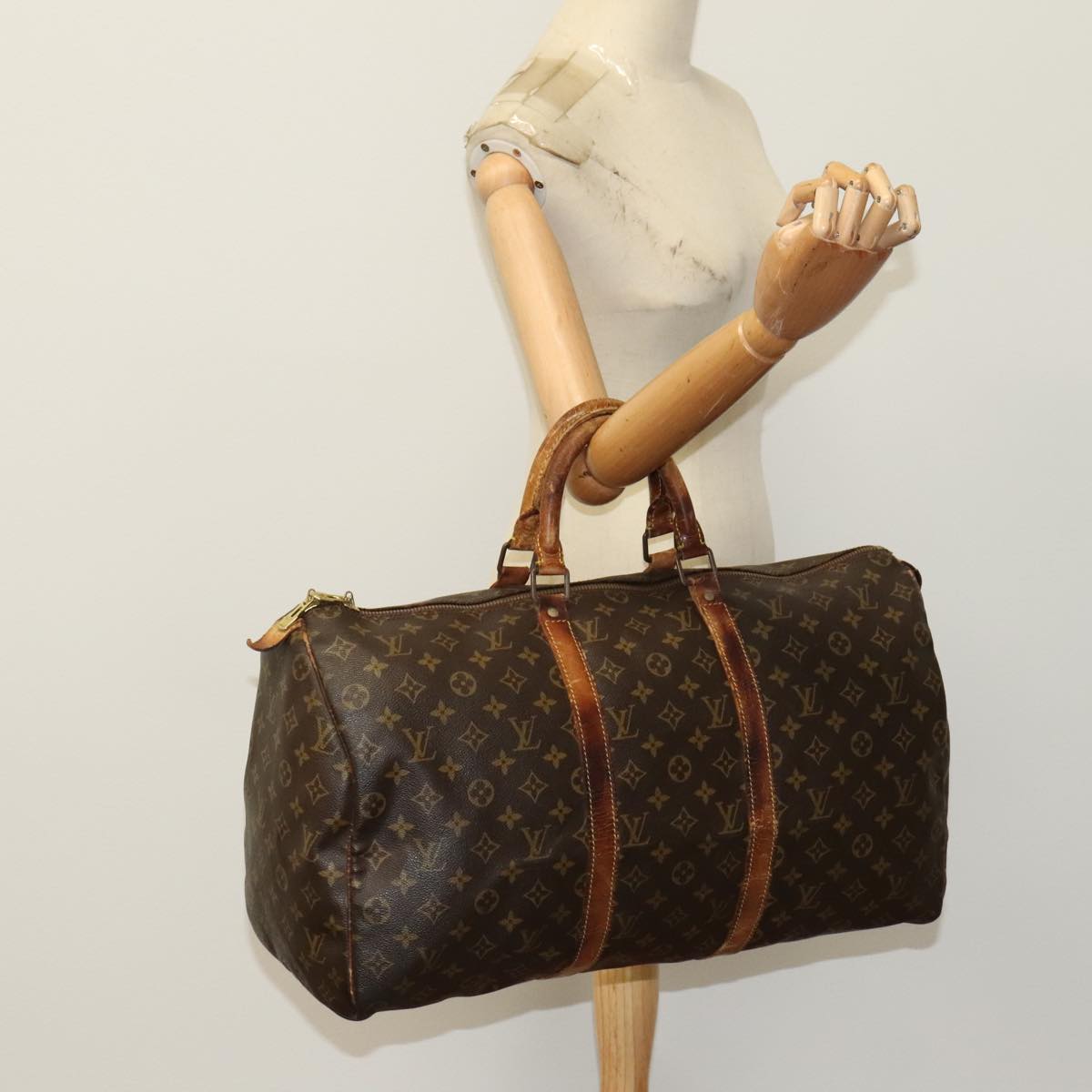 LOUIS VUITTON Monogram Keepall 50 Boston Bag M41426 LV 108704