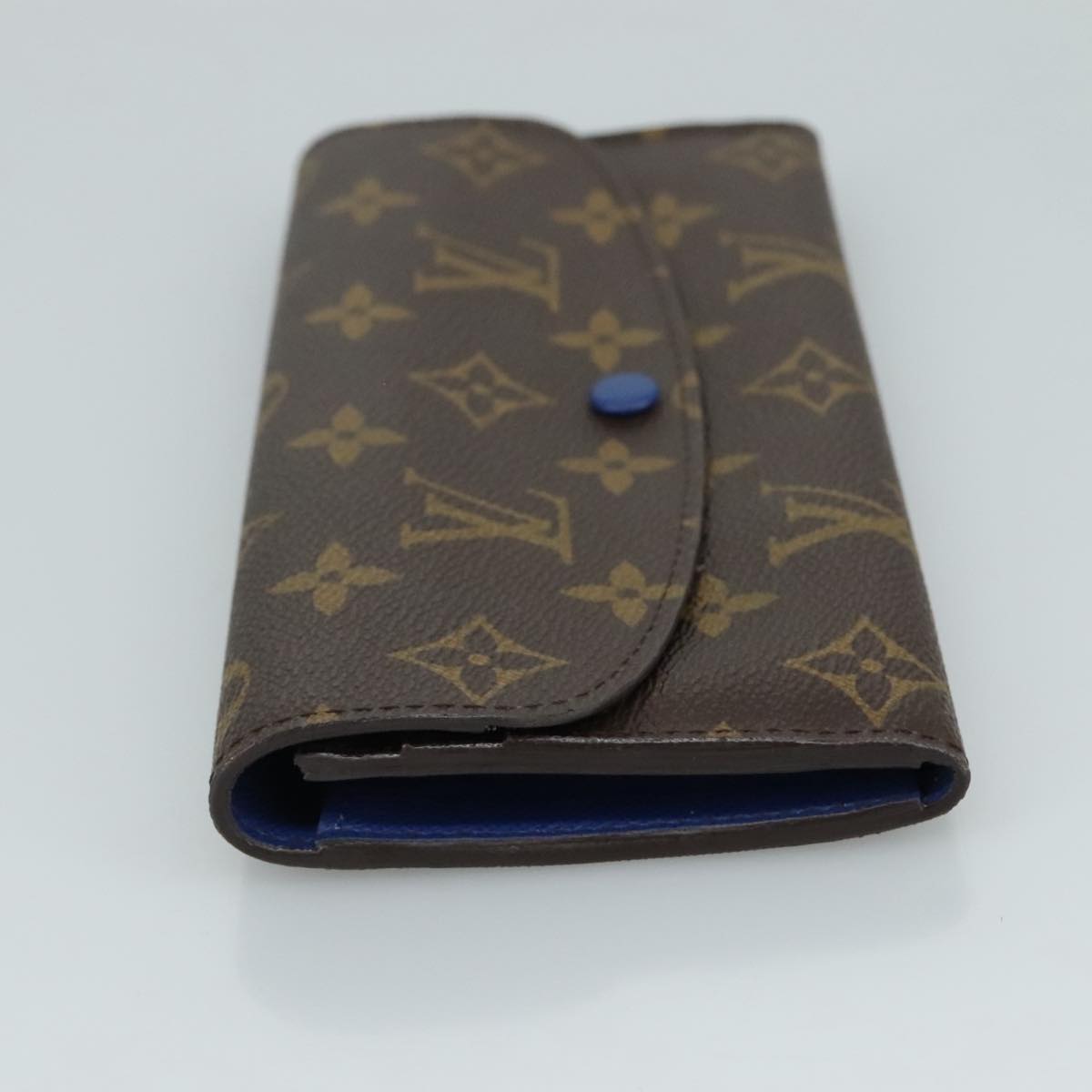 LOUIS VUITTON Monogram Portefeuille Emily Long Wallet Blue M60138 LV 108836