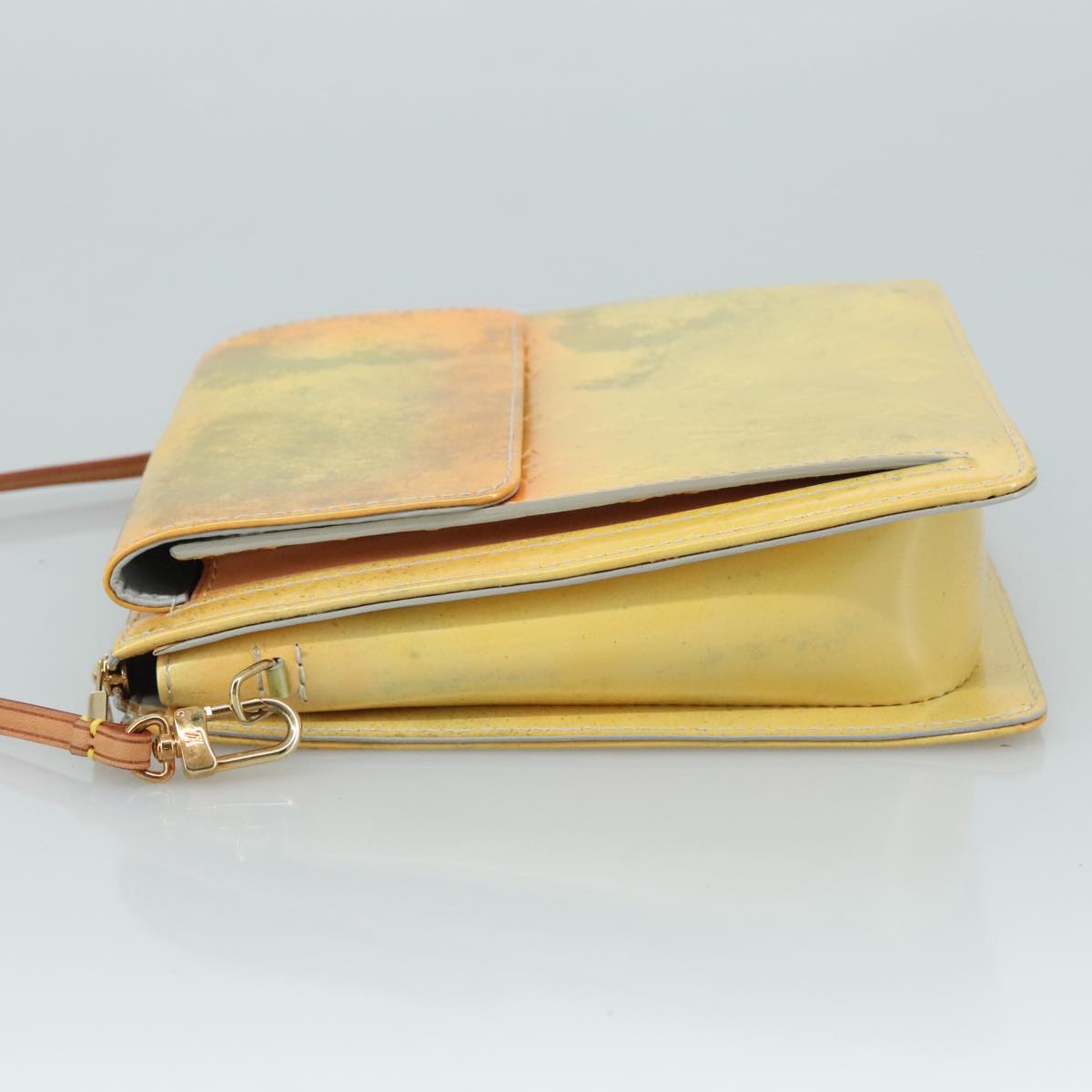 LOUIS VUITTON Monogram Vernis Motto Accessory Pouch Gris M91030 LV 108887