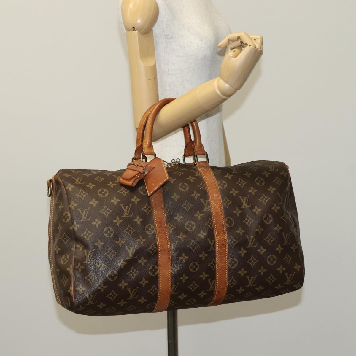 LOUIS VUITTON Monogram Keepall Bandouliere 45 Boston Bag M41418 LV 109277