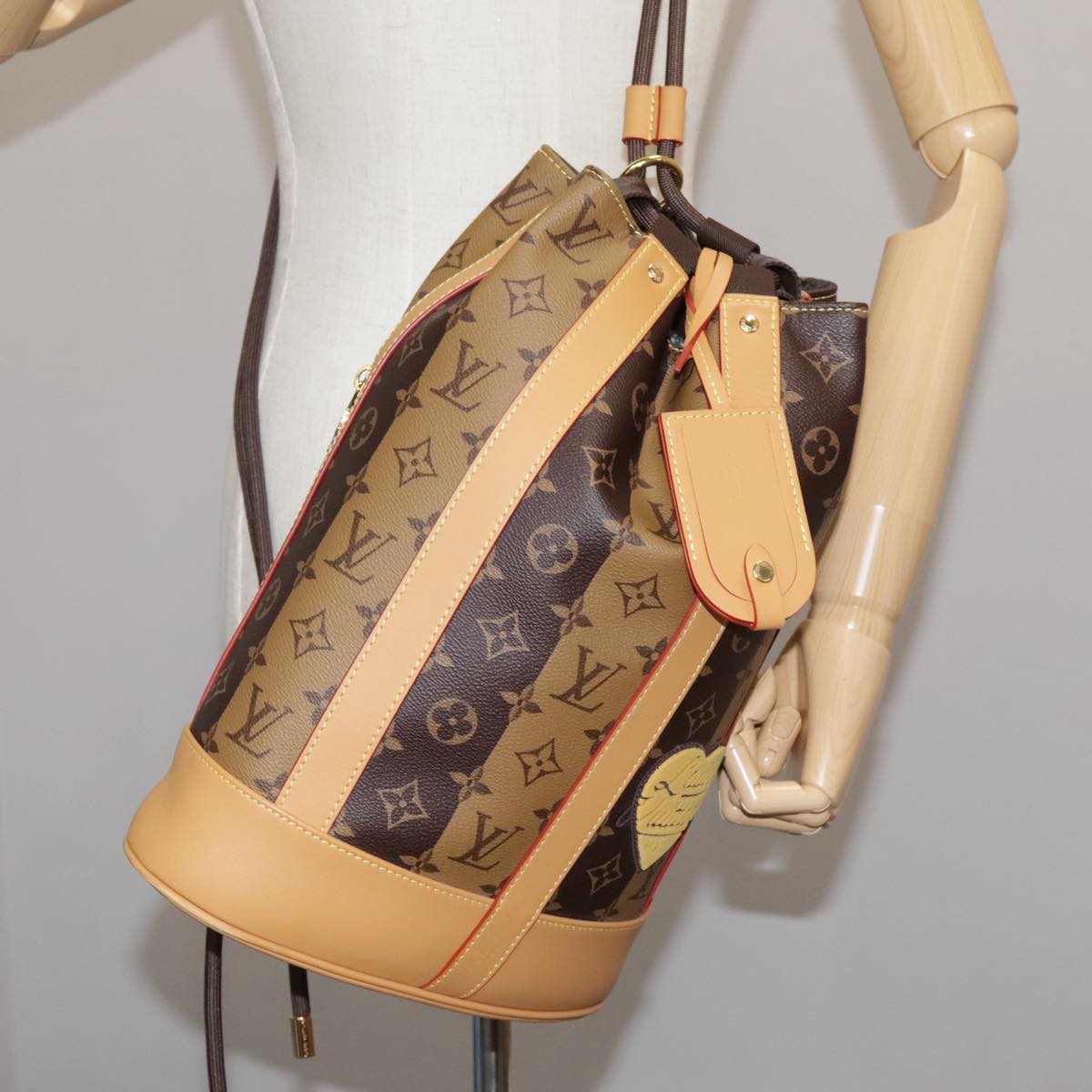 LOUIS VUITTON Monogram Stripe Randonnee messenger Shoulder M45968 109777A