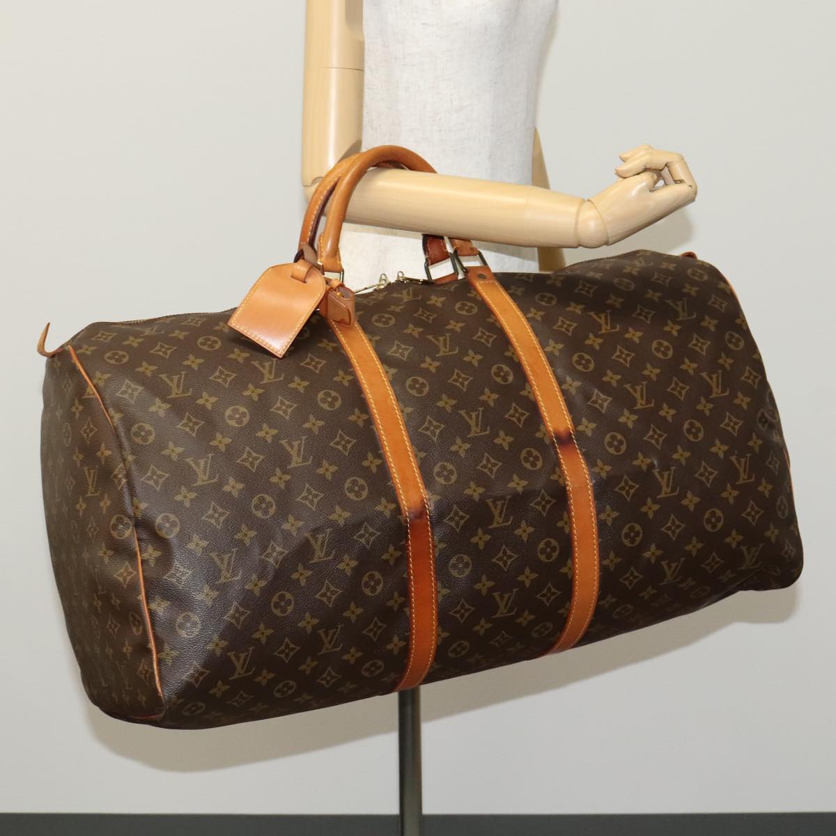 LOUIS VUITTON Monogram Keepall 60 Boston Bag M41422 LV 109935