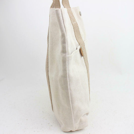Luxury Hermes Tote Bag New Fourretout Cabas Beige Canvas (SHC1-15895)