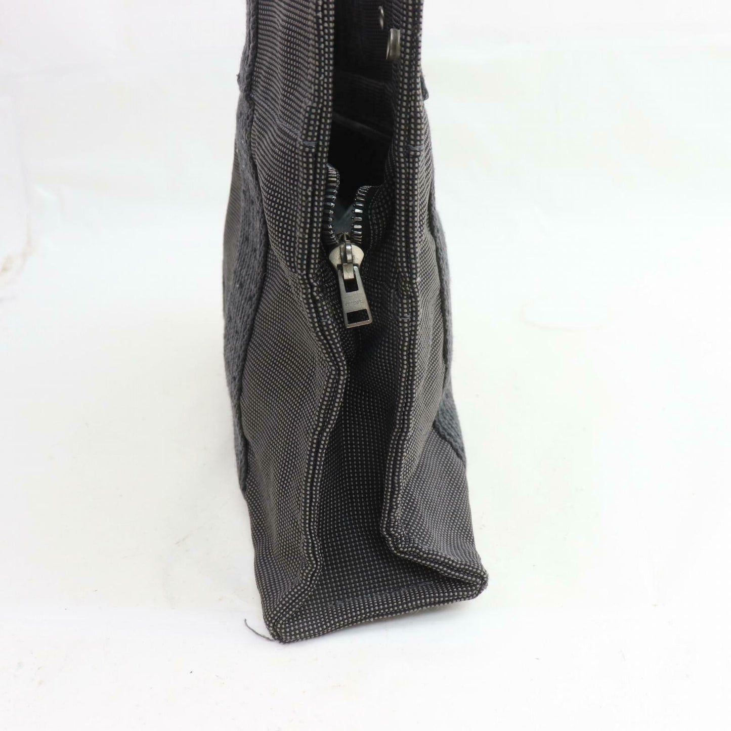 Luxury Hermes Tote Bag Gray Canvas (SHC1-15994)