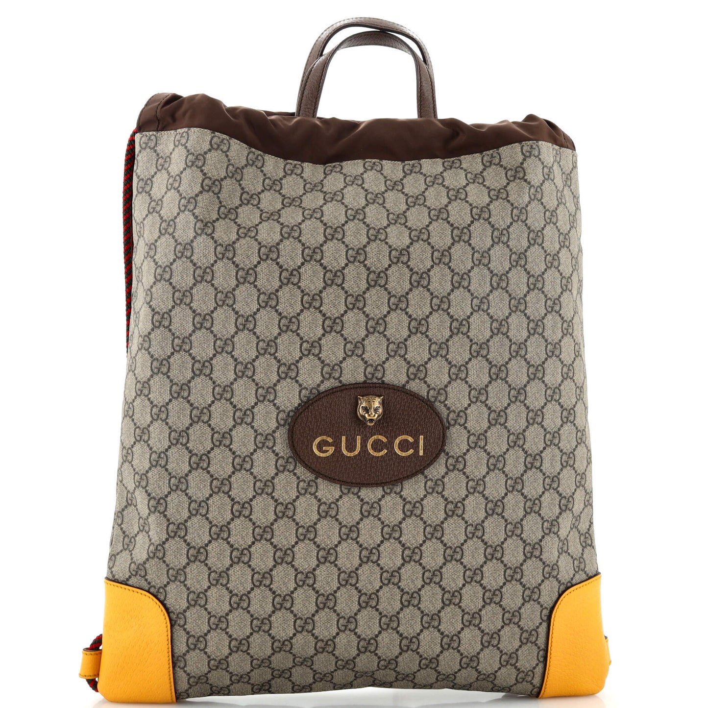 Luxury Gucci Trending 2025 Neo Vintage Drawstring Backpack GG Coated Canvas Large