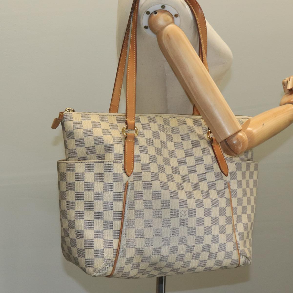 LOUIS VUITTON Damier Azur Totally MM Tote Bag N51262 LV 110650