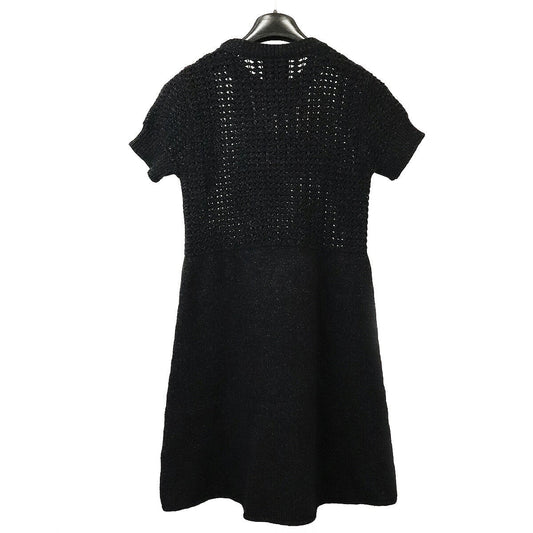 Chanel Coco Mark Knit Dress Navy #38