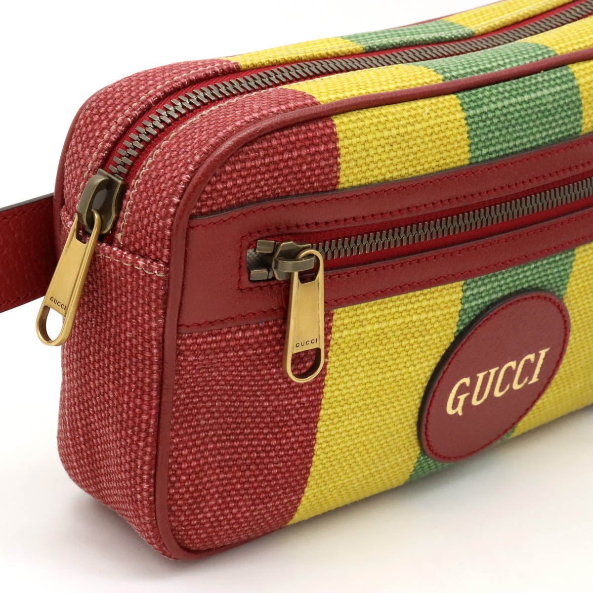 Luxury Gucci Trending 2025 Canvas Leather Stripe Body Bag 2WAY