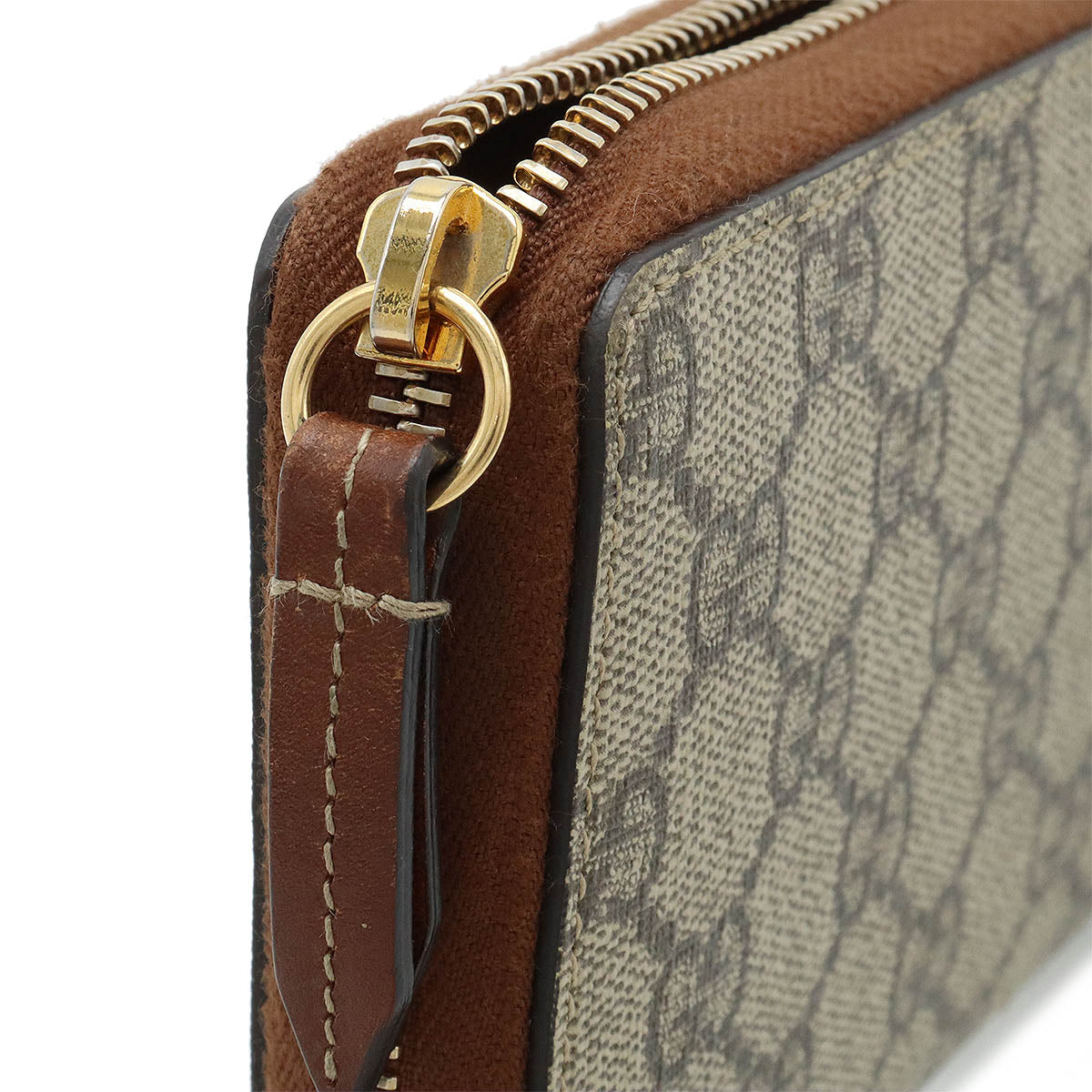 Luxury Gucci Trending 2025 GG Supreme Zip Wallet PVC Leather