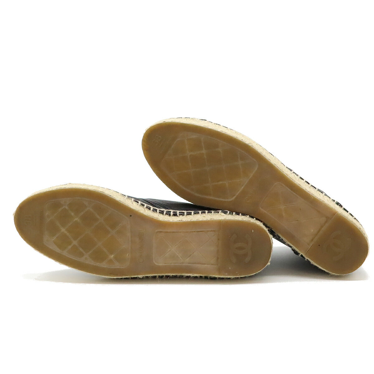 Chanel Coco Espadrille Chukka Boots Leather Canvas