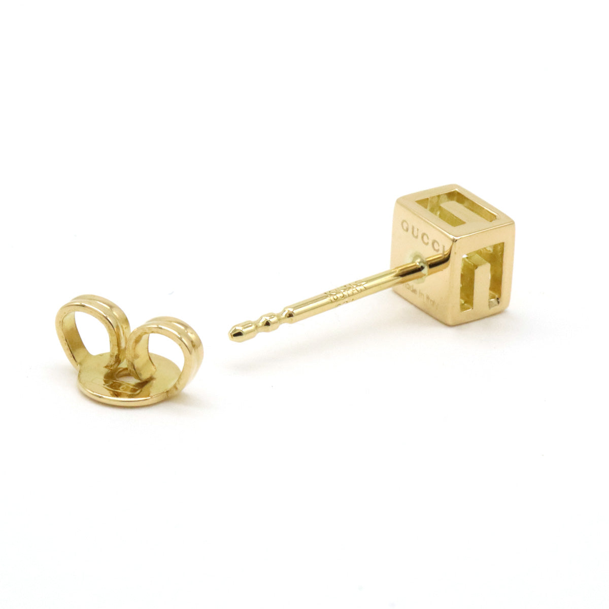 Luxury Gucci Trending 2025 G Cube G Motif Earrings K18YG Yellow Gold