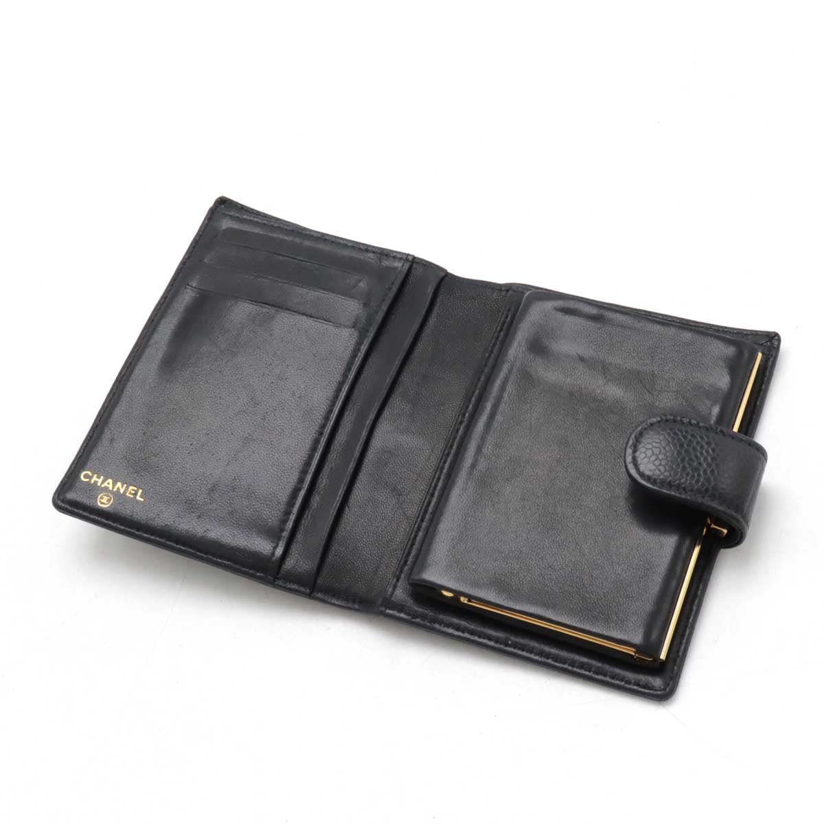 Chanel Caviar Skin Bifold Wallet Black
