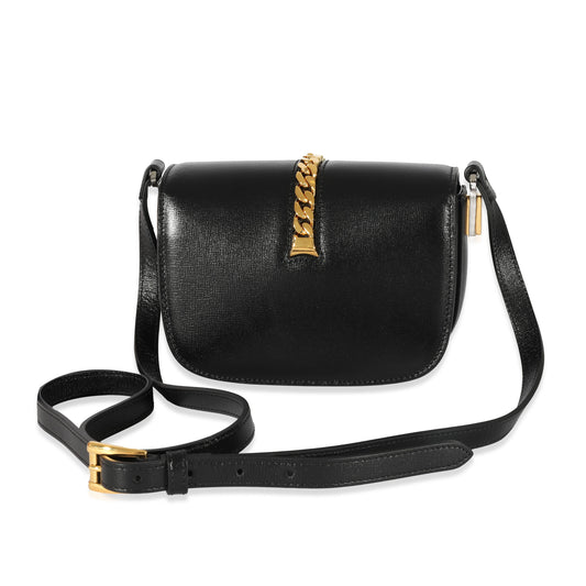 Luxury Gucci Trending 2025 Black Leather Sylvie 1969 Mini Bag