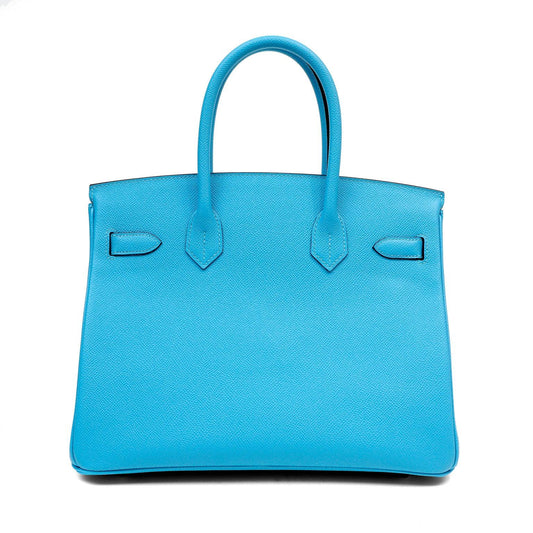 Luxury Hermes 30cm Cotton Candy Blue Epsom w/ Palladium Hardware